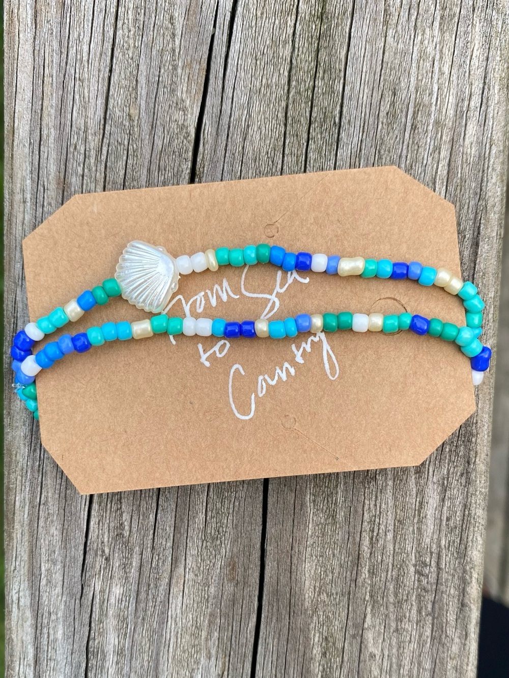 Beaded Shell Bracelet | From Sea to Country